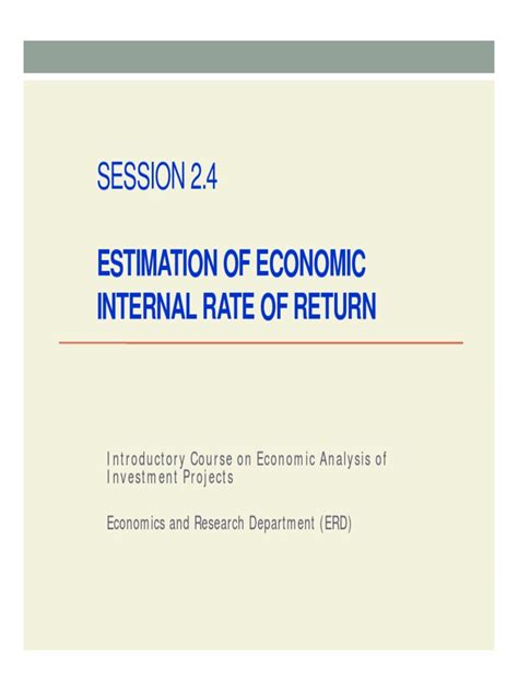 eeirr|Session 2.4 Estimation of EIRR .